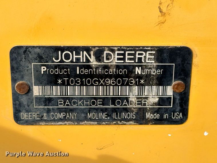 image for item FK4208 2006 John Deere 310G backhoe