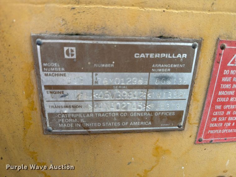 image for item FN1562 1984 Caterpillar 953 track loader