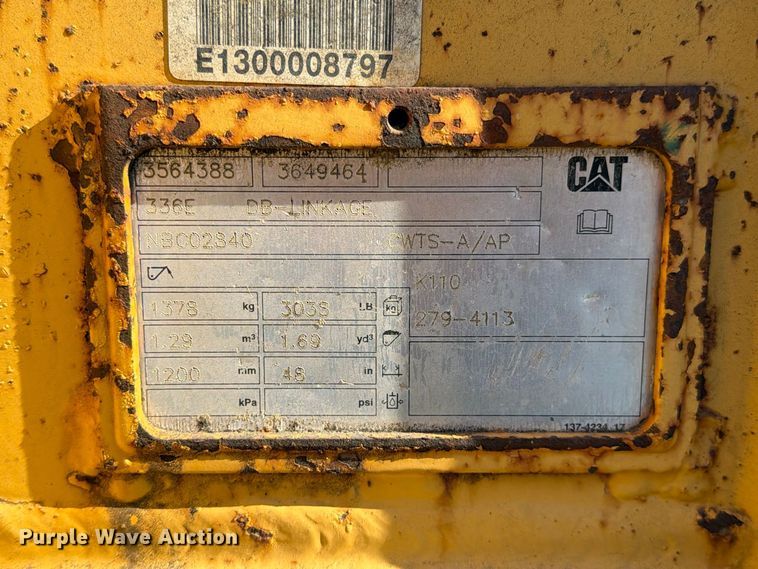 image for item FN5963 Caterpillar 336E DB-Linkage excavator bucket