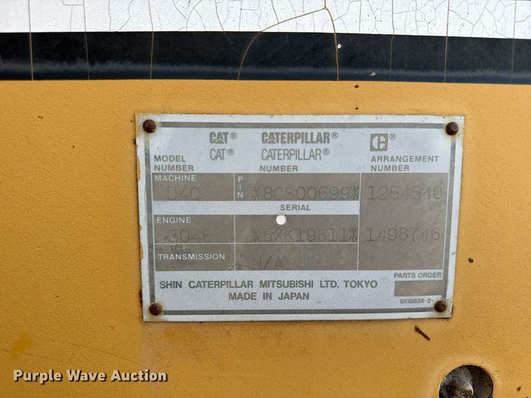 image for item FP4106 1999 Caterpillar D4C XL dozer