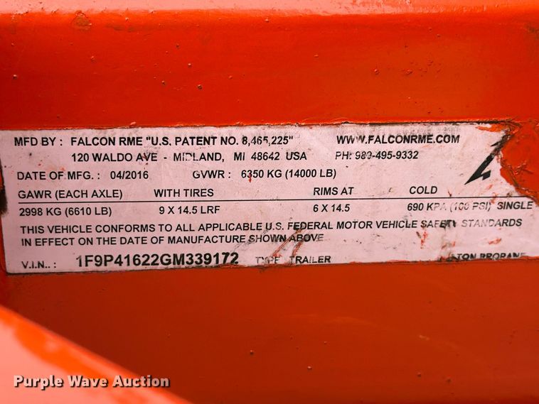 image for item FT3024 2016 Falcon Road Maintenance Equipment asphalt hot box trailer