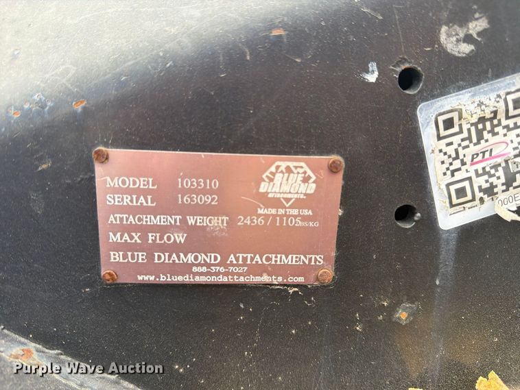 image for item FU6003 Blue Diamond 103310 skid steer disk mulcher