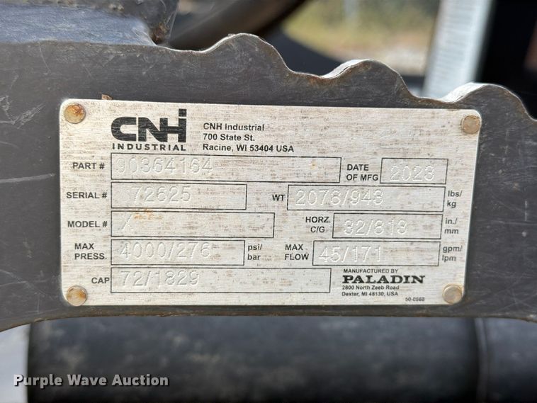 image for item FU6005 2023 Case X skid steer brush mower