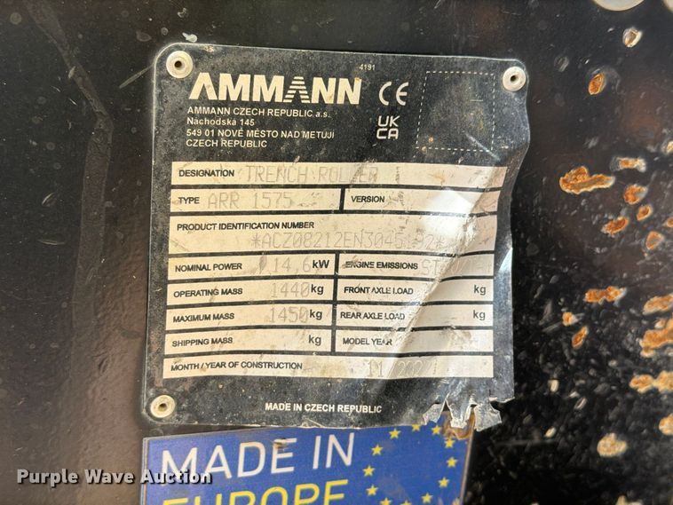 image for item FU6006 2022 Ammann ARR1575 trench compactor