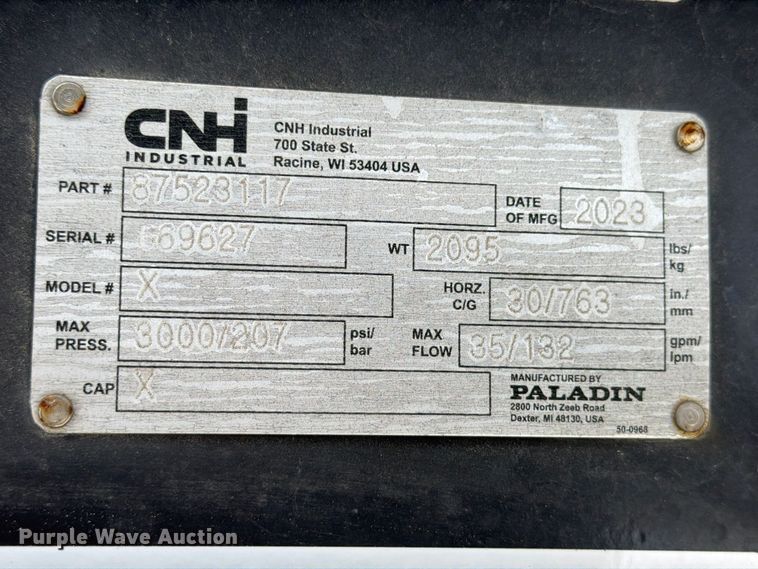 image for item FU6010 2023 Paladin skid steer concrete saw