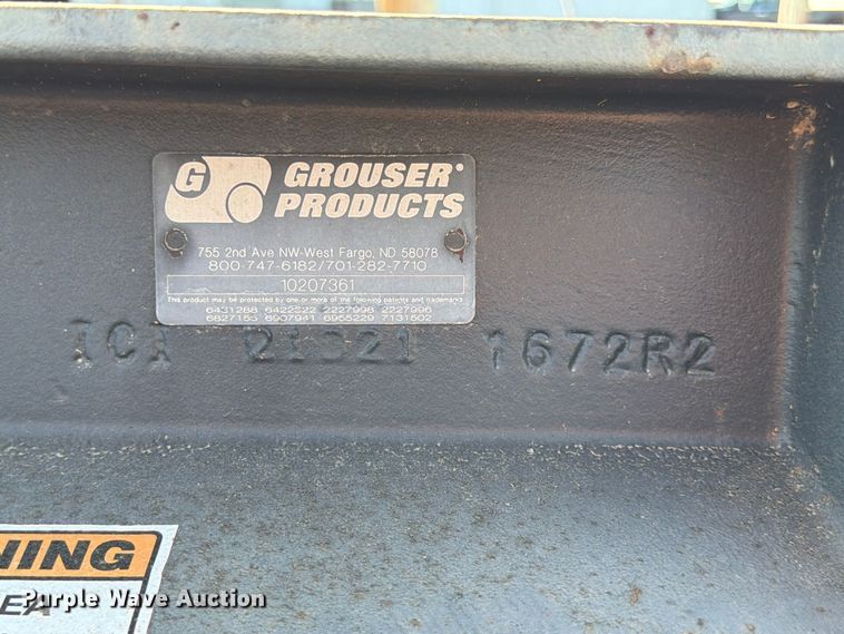 image for item FV6009 Case Construction/Grouser Products skid steer dozer blade