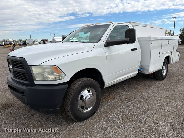 image for item FW3573 2012 Dodge Ram 3500 utility bed pickup truck