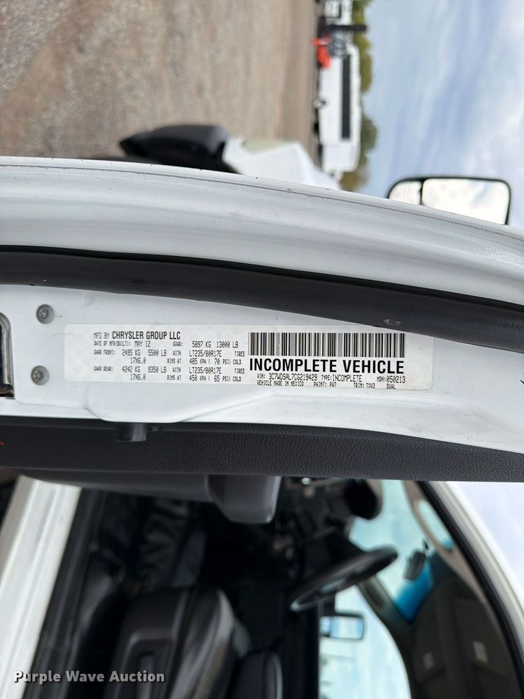 image for item FW3573 2012 Dodge Ram 3500 utility bed pickup truck
