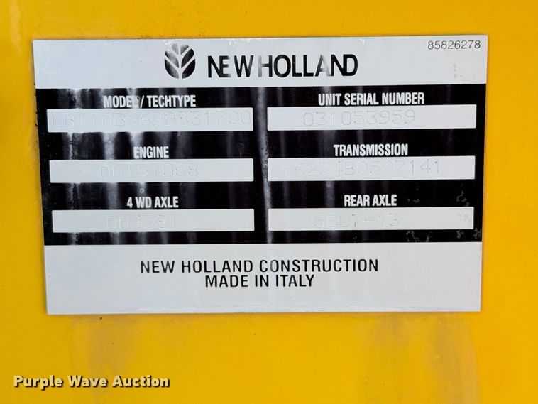 image for item FW3584 2005 New Holland LB110B backhoe