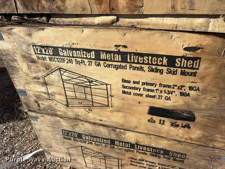 image for item DO1932 (24) 2024 Valley Pioneer MAC1220F livestock sheds