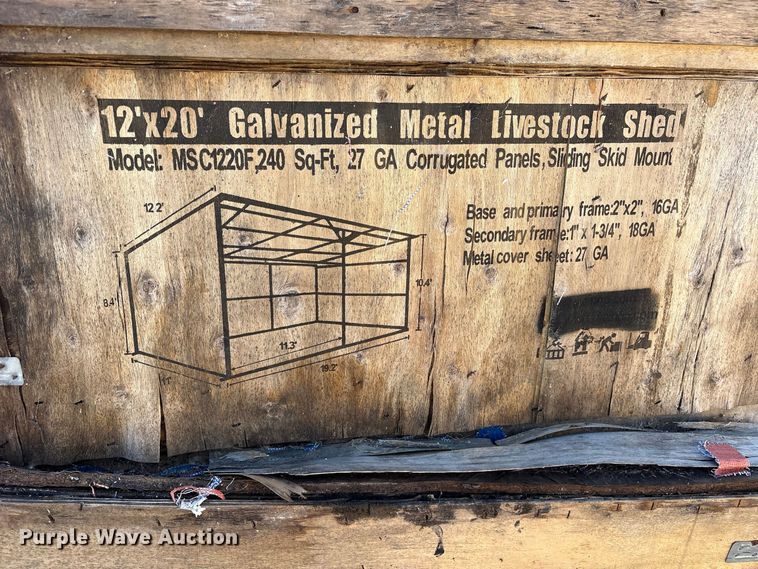 image for item DO1933 (24) 2024 Valley Pioneer MAC1220F livestock sheds
