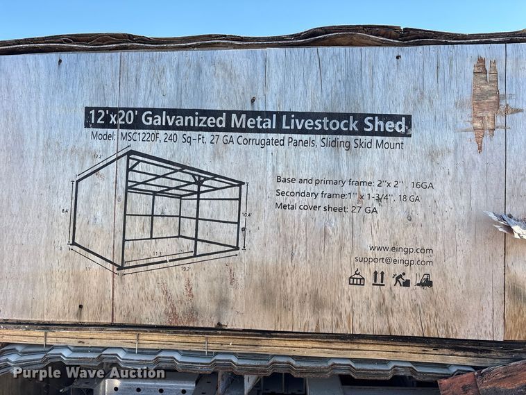 image for item DO1948 (24) 2024 Valley Pioneer MSC1220F livestock sheds