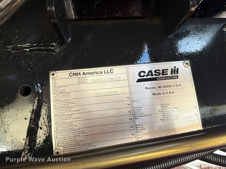 image for item DU5755 2013 Case 8230 RWA combine