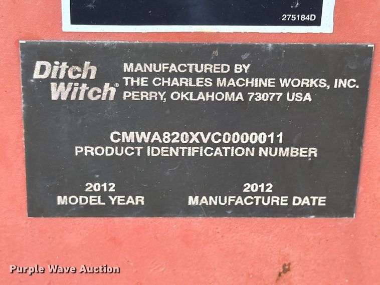 image for item EX4642 2012 Ditch Witch A820 backhoe attachment