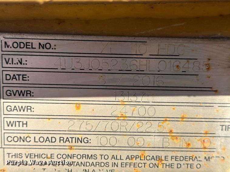 image for item FG3070 2017 X-L Specialized Trailers Inc lowboy equipment trailer