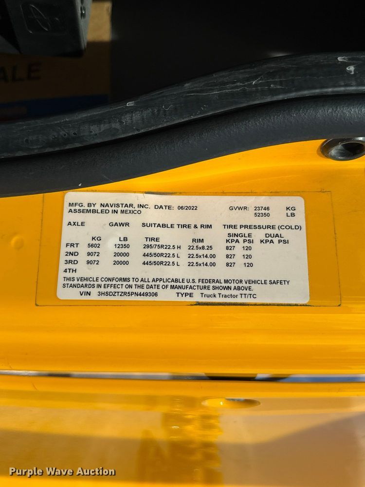 image for item FV2084 2023 International LT625 semi truck