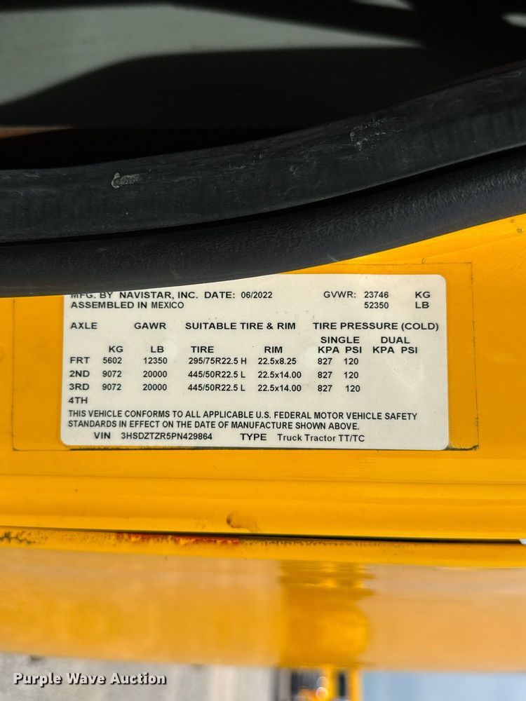 image for item FV2088 2023 International LT625 semi truck