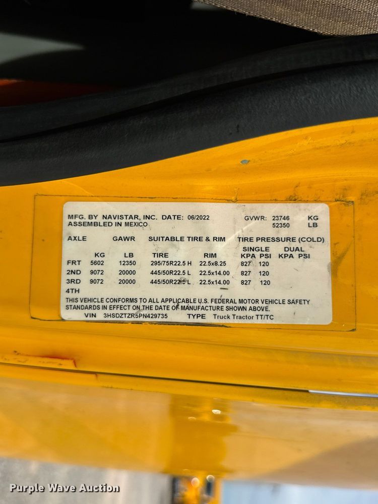 image for item FV2089 2023 International LT625 semi truck