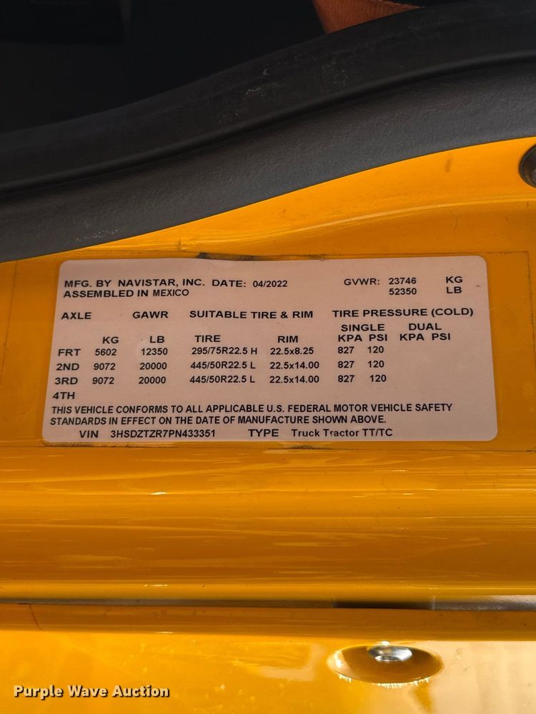 image for item FV2091 2023 International LT625  semi truck