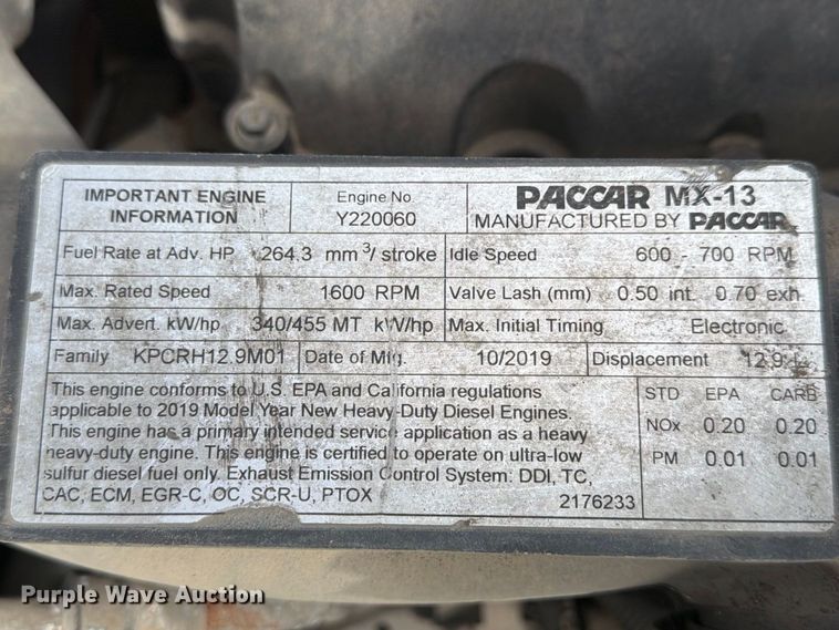 image for item YA4341 2020 Kenworth T680 semi truck