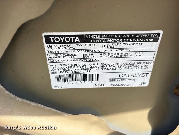 image for item ES8313 2000 Toyota Echo 