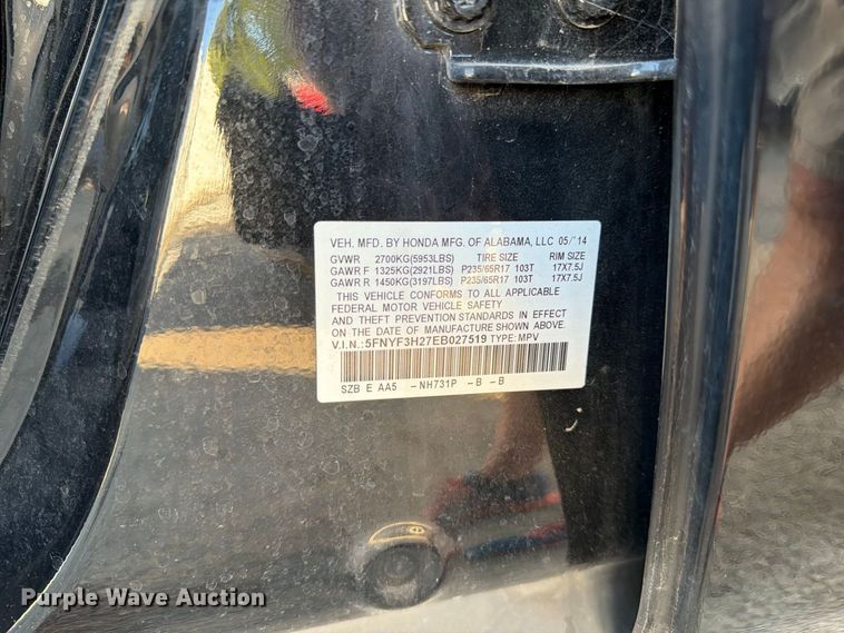 image for item EU0900 2014 Honda Pilot SUV