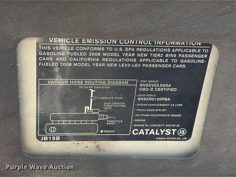 image for item EU0910 2008 Nissan Altima 