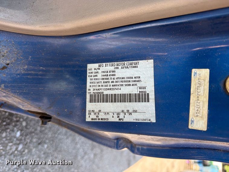 image for item EU0913 1998 Ford Escort 