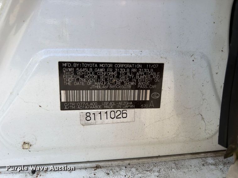 image for item EU0918 2008 Lexus LS460 