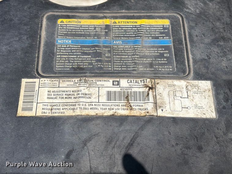 image for item EU0920 2003 Chevrolet Trailblazer SUV