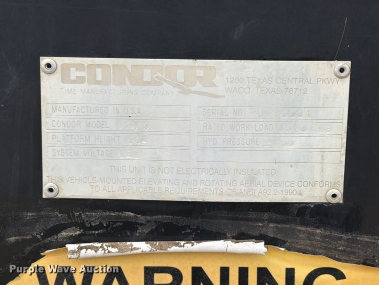 image for item FB4977 2011 Kimble Chassis  Condor 170 S bucket truck