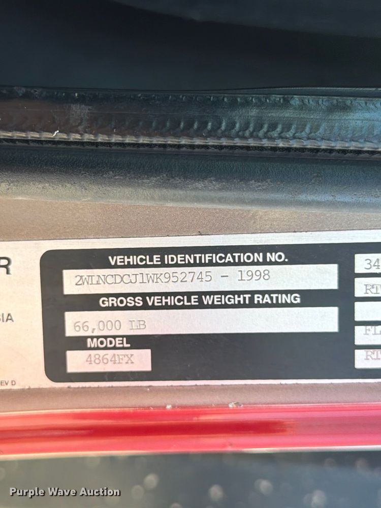 image for item FK4204 1998 Western Star 4864FX dump truck