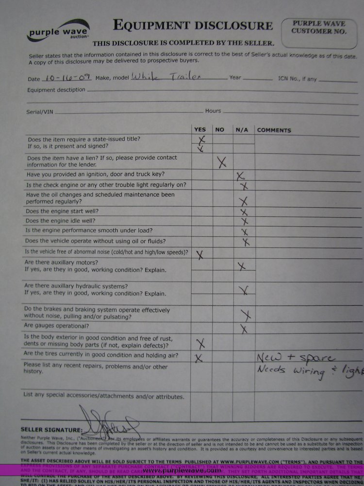 image for item 2092 Trailer