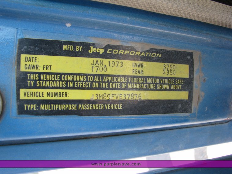 image for item 2102 1973 Jeepster Commando