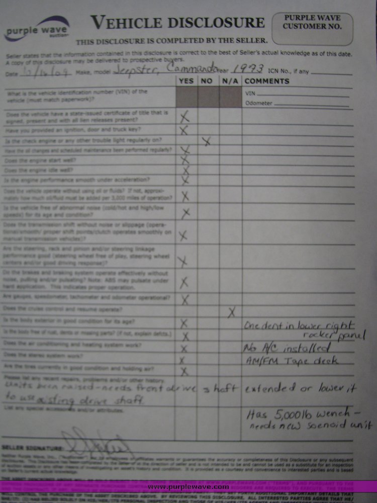 image for item 2102 1973 Jeepster Commando