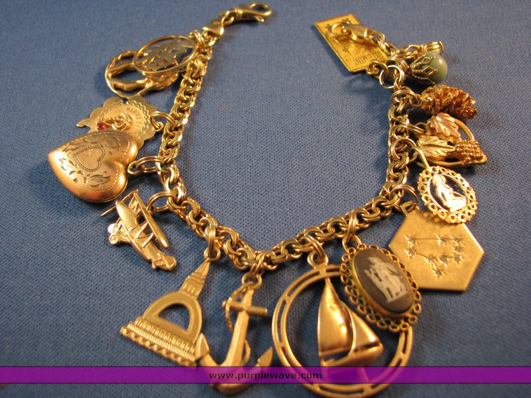 image for item 5015 14K bracelet with charms