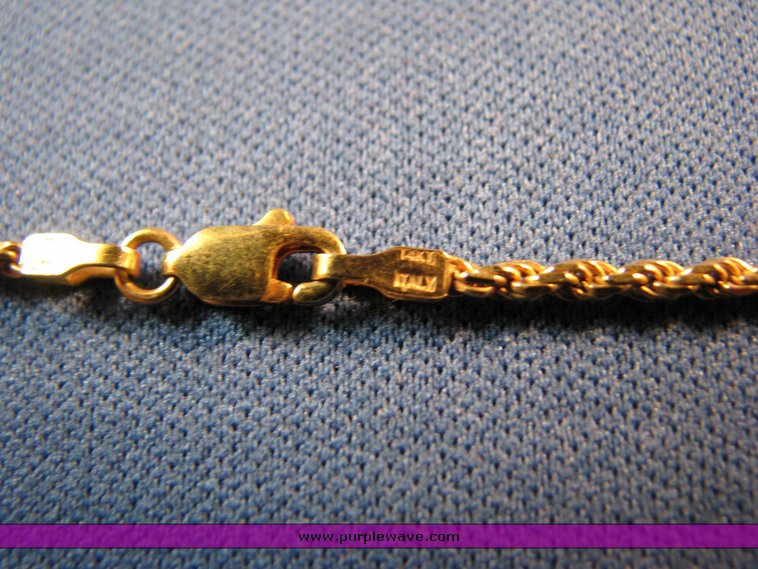 image for item 5027 14K chain and jade pendant