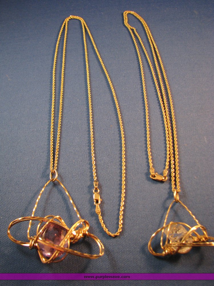 image for item 5028 2 14K chains and pendants