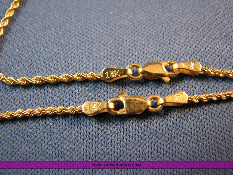 image for item 5028 2 14K chains and pendants