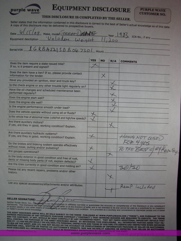 image for item 9002 1983 Great Dane refrigerated trailer