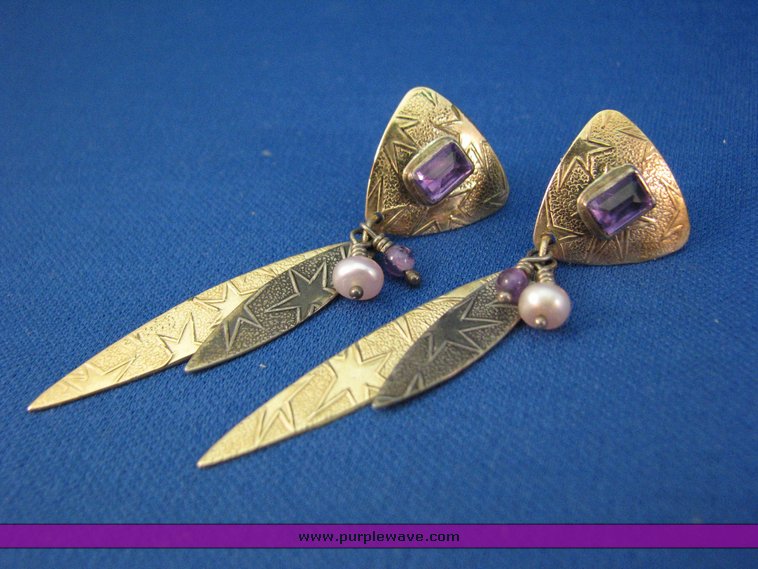 image for item 3137 (3) pair of 14K gold earrings