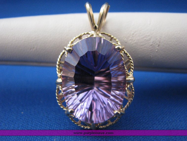 image for item 3144 14K gold earring and pendant set