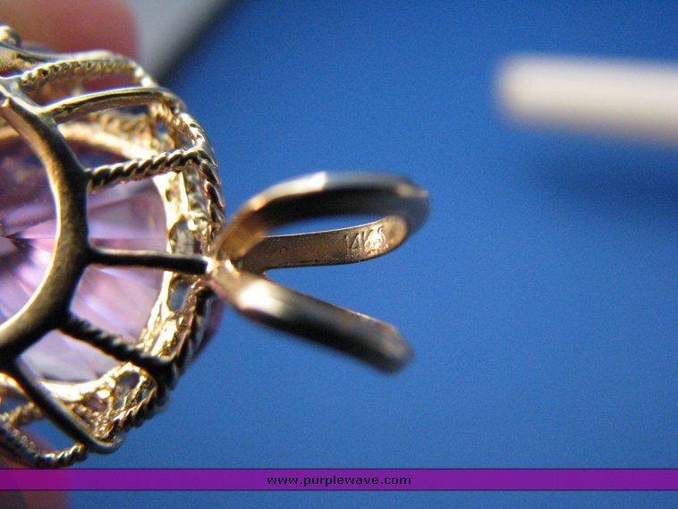 image for item 3144 14K gold earring and pendant set