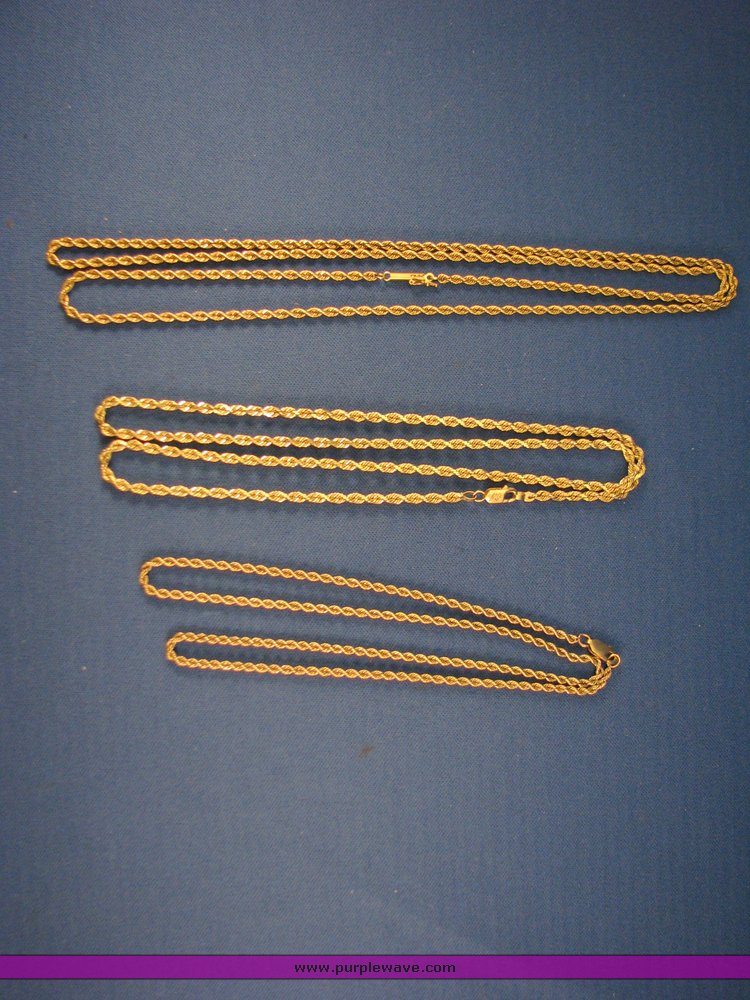 (3) 14K chains in Carson City, NV Item 3160 sold Purple Wave