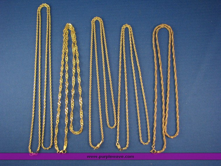 image for item 3162 (5) 14K gold necklaces