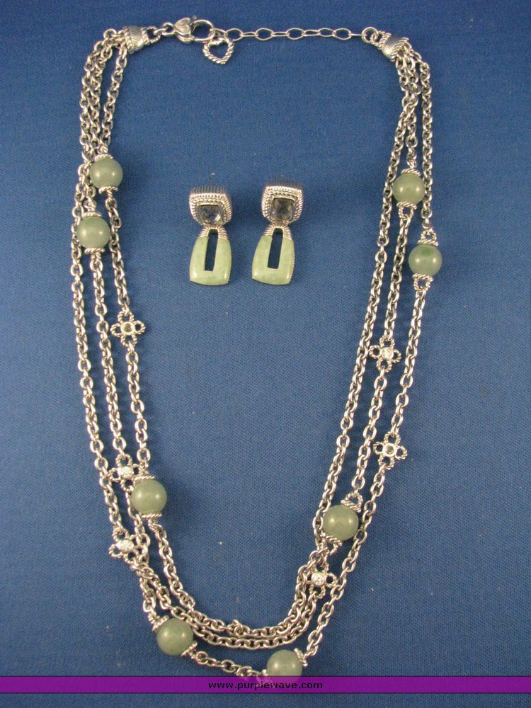 image for item 3180 Judith Ripka necklace and earring set