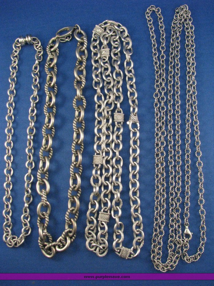 image for item 3205 (4) .925 silver chains