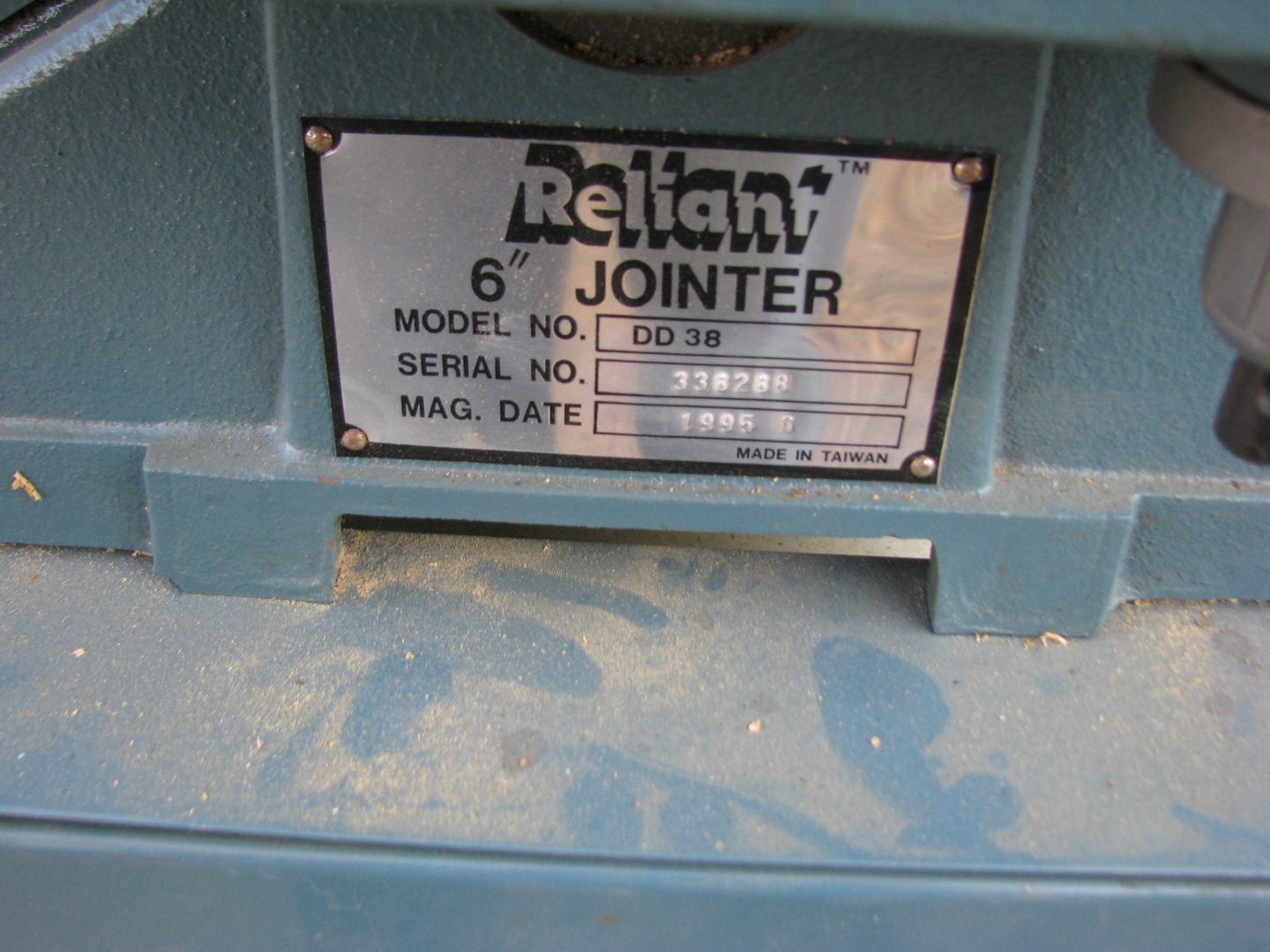 image for item 5003 Reliance DD38 6" jointer