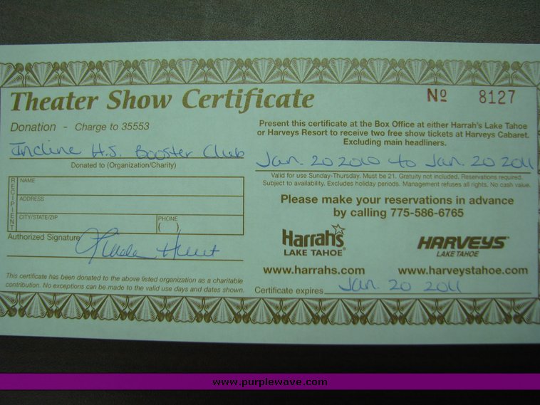 image for item 2026 2 Weekday Room Nights at Harrah's or Harveys at Lake Tahoe