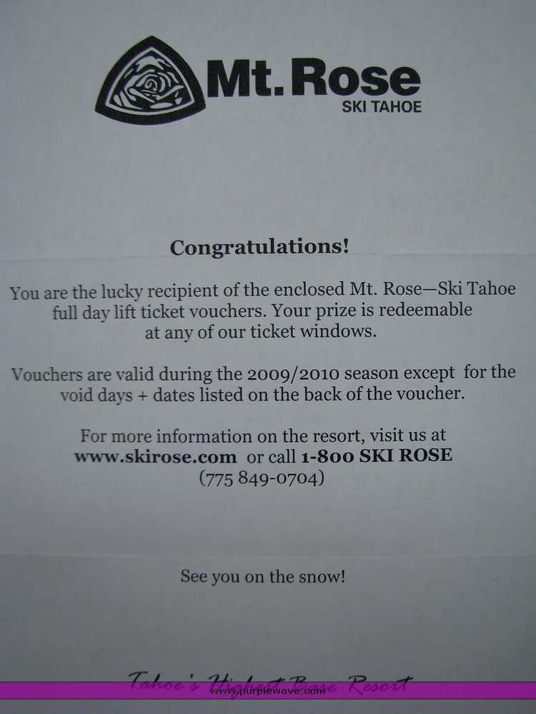 image for item 2050 Mount Rose Ski Tahoe